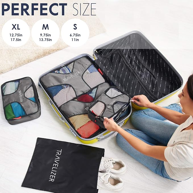 Travel Packing Cubes 5 pcs Luggage Organizer Set - Image 3