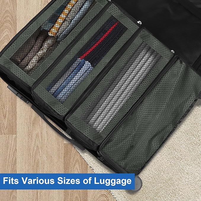 Suitcase Organizer, Travel Luggage Organizer Portable Hanging Travel Shelves - Image 2