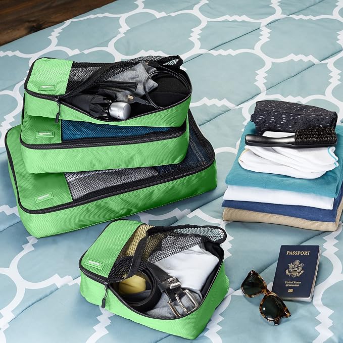 Amazon Basics Packing Cubes for Travel, Packing Organizers Set, 4-Piece-Set - Image 7
