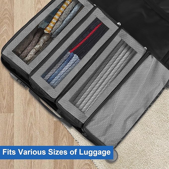 Suitcase Organizer, Travel Luggage Organizer Portable Hanging Travel Shelves - Image 2