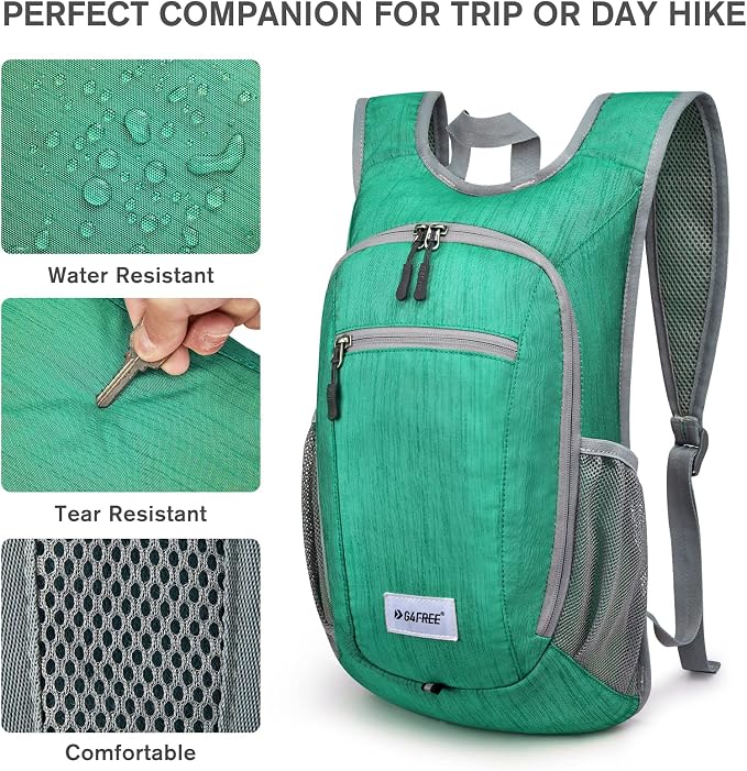 G4Free 10L/15L Hiking Backpack Lightweight Packable Hiking Daypack Small Travel - Image 5