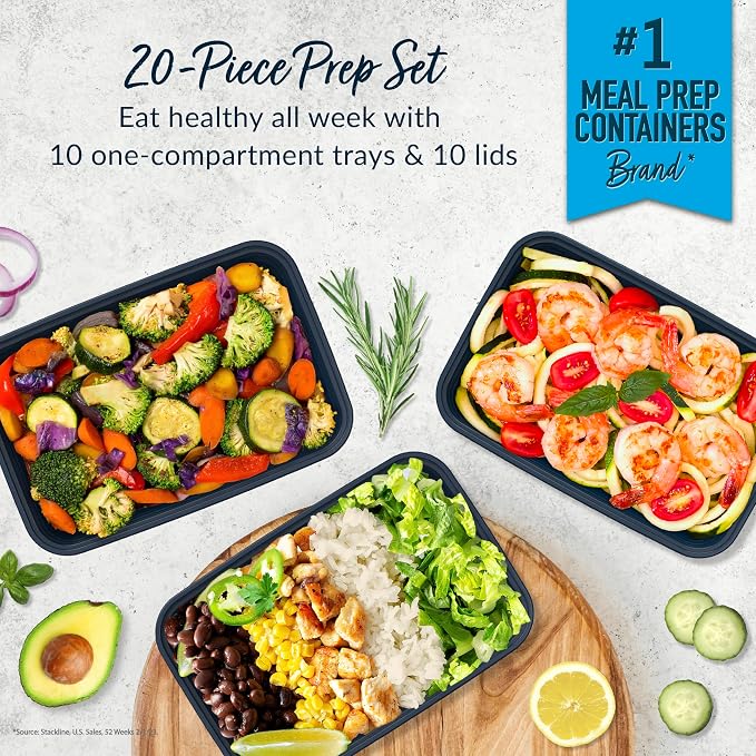 Bentgo 20-Piece Lightweight, Reusable BPA-Free 1-Compartment Containers - Image 2