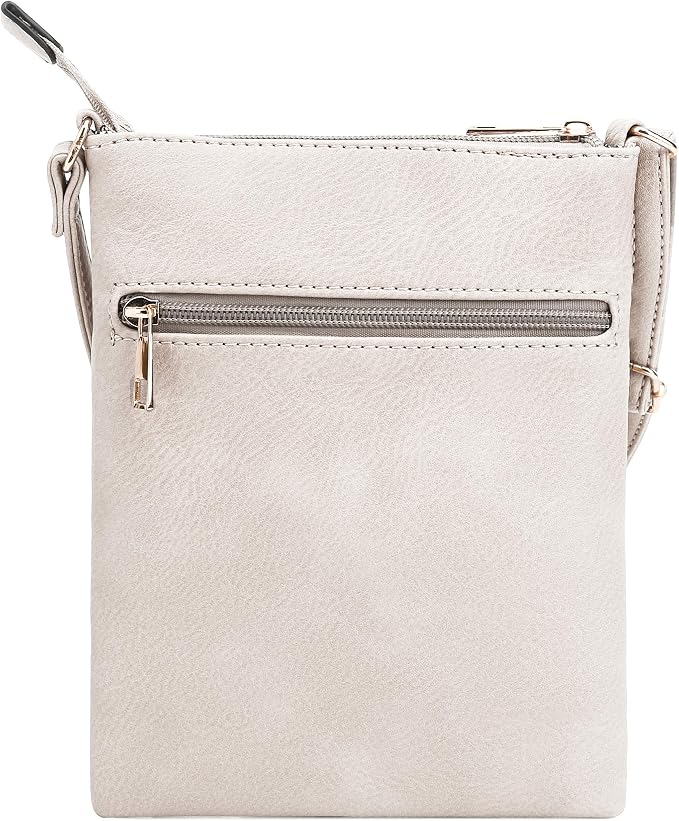 DELUXITY | Crossbody Purse Bag | Functional Multi Pocket Double Zipper Purse | - Image 2