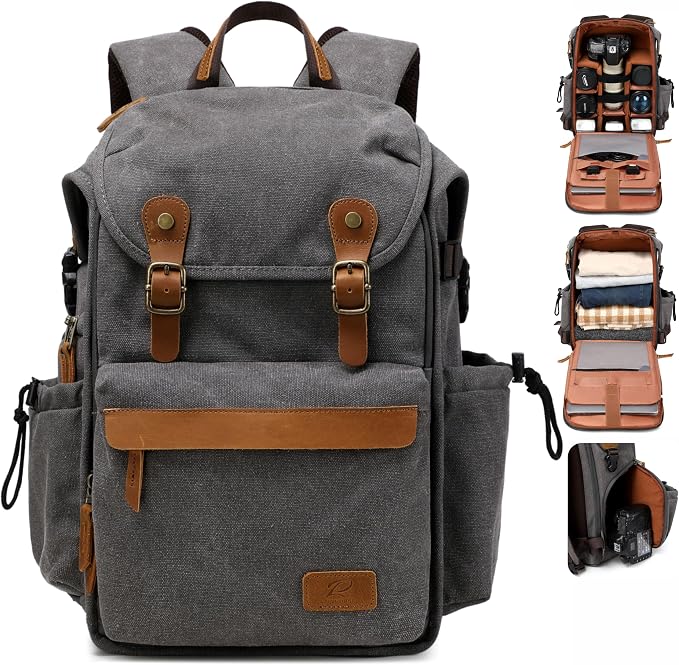 Padwa Lifestyle Gray Camera Backpack by PadwaLifestyleCameraStrap