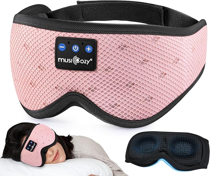 MUSICOZY Sleep Headphones Breathable Sleep Mask Bluetooth 5.4 Wireless by MUSICOZY