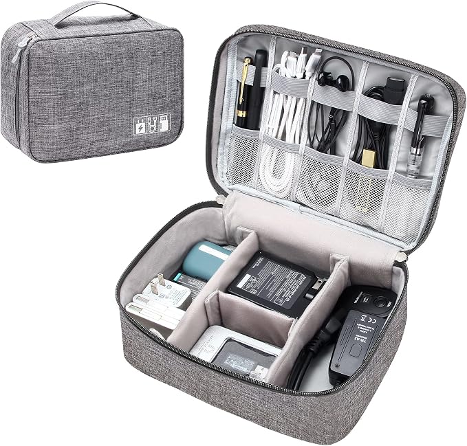 Electronics Organizer Travel Universal Cable Organizer Bag Waterproof by SELLYFELLY