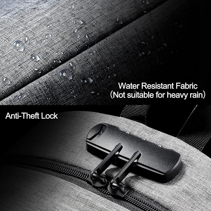 Laptop Backpack for unisex, Anti Theft Water Resistant Travel Work Backpack - Image 2