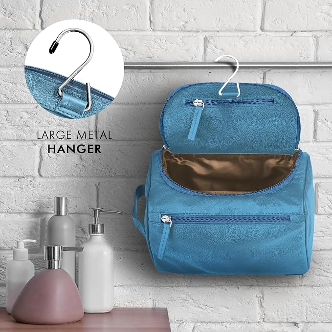 ELIZO Premium REAL Leather Toiletry Bag - Image 8