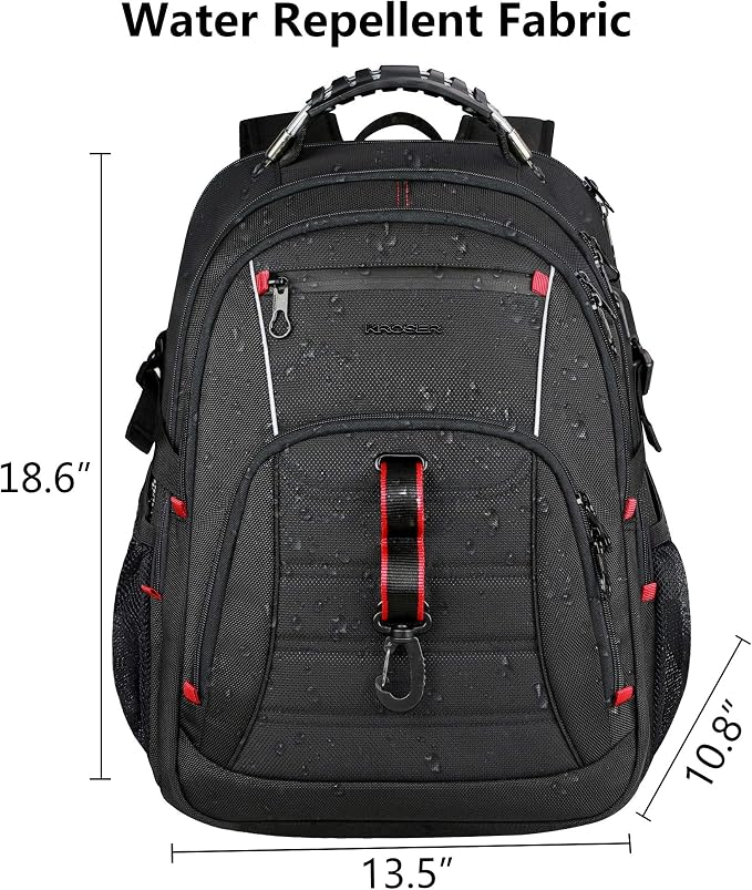 KROSER Travel Laptop Backpack 17.3 inch XL Computer Backpack Stylish College - Image 2