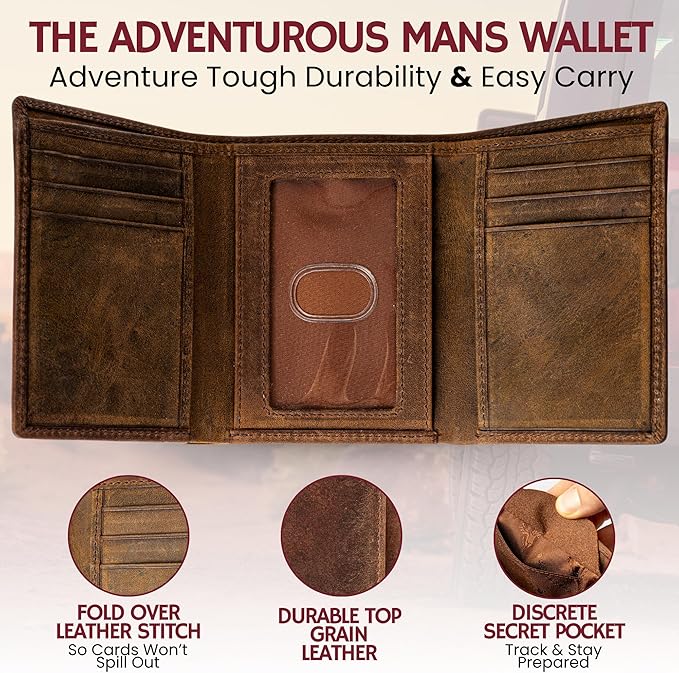 BULL GUARD Leather Trifold Wallets - Image 3
