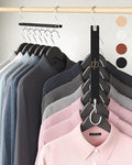 MORALVE Space Saving Hangers for Closet – 4 Pack European Beechwood 6-Tier by MORALVE