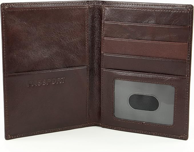 Passport Wallet Executive Boarding Pass Holder Radish Brown made - Image 2