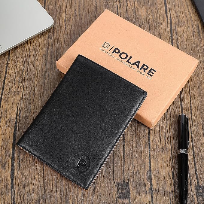 Polare Luxury RFID Blocking Leather Passport Holder Travel Wallet - Image 7
