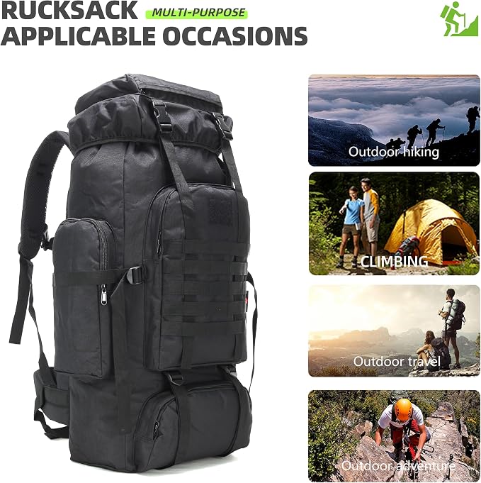 King'sGuard 70L Camping Hiking Backpack Tactical Backpack Military Molle - Image 6