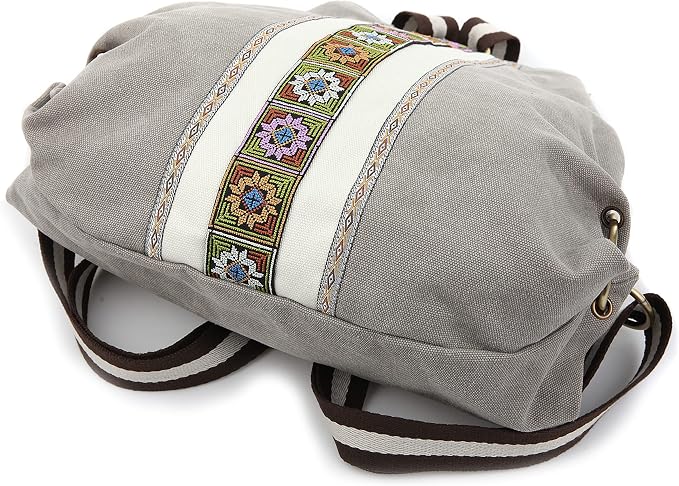 Goodhan Women Canvas Backpack Daypack Casual Shoulder Bag, Vintage Heavy-duty - Image 7