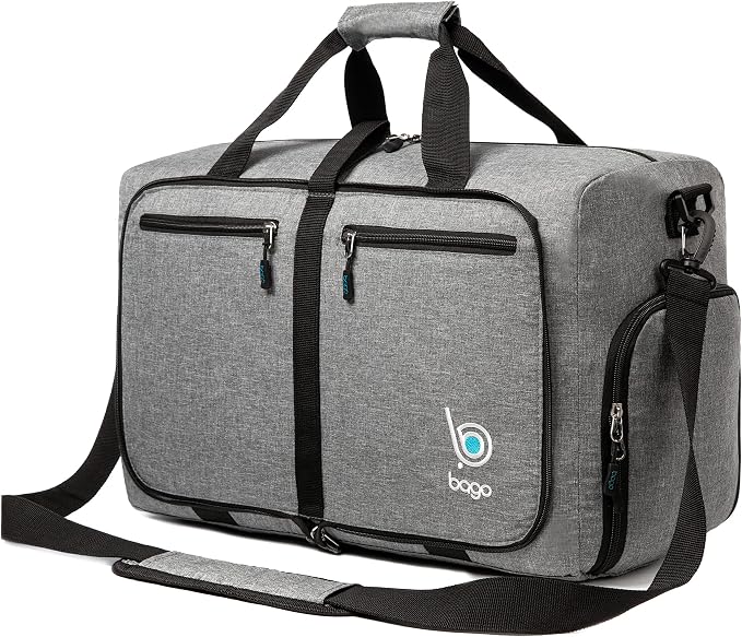 Bago Foldable Duffel Bags for Traveling Women & Men - 40L Sports Packable by BagoTravelBags