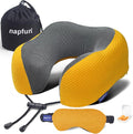 napfun Neck Pillow for Traveling, Upgraded Travel Neck Pillow for Airplane 100% by NAPFUN