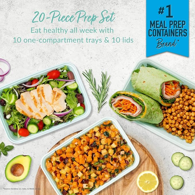 Bentgo 20-Piece Lightweight, Reusable BPA-Free 1-Compartment Containers - Image 2