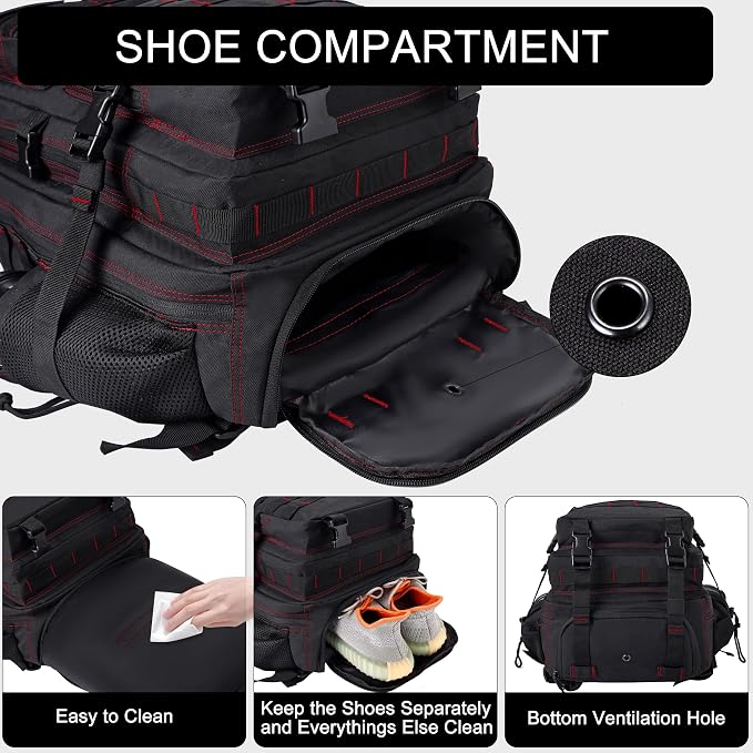 LHI Military Tactical Backpack for Men and Women 45L Army 3 Days Assault Pack - Image 4