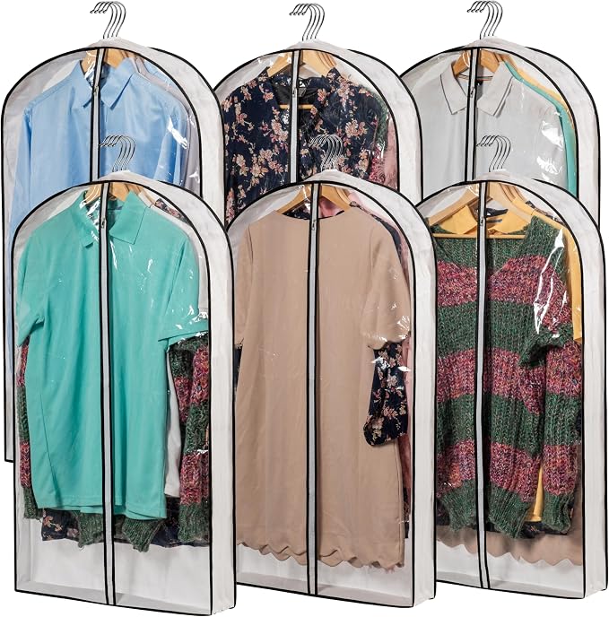 Hanging Clothes Storage with 4" Gusseted Garment Covers - Image 9