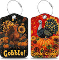 2 Pack Pumpkin and Sunflower Luggage Tags by Unknown