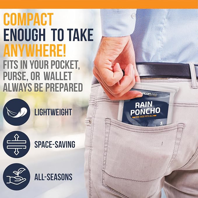 Hagon PRO Disposable Rain Ponchos - Image 3