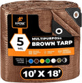 Multipurpose Protective Cover Brown Poly Tarp 10' x 18' by XposeSafety