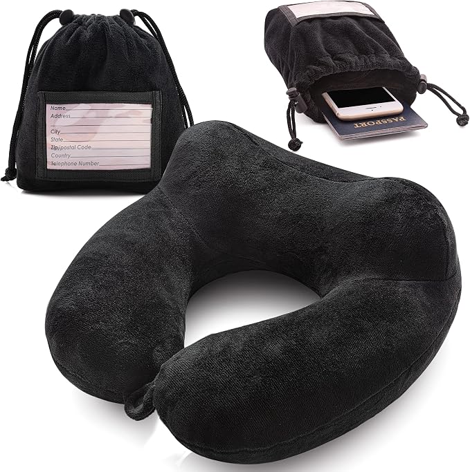 Inflatable Travel Neck Pillow: Extra-Soft, Cushion. - Image 8