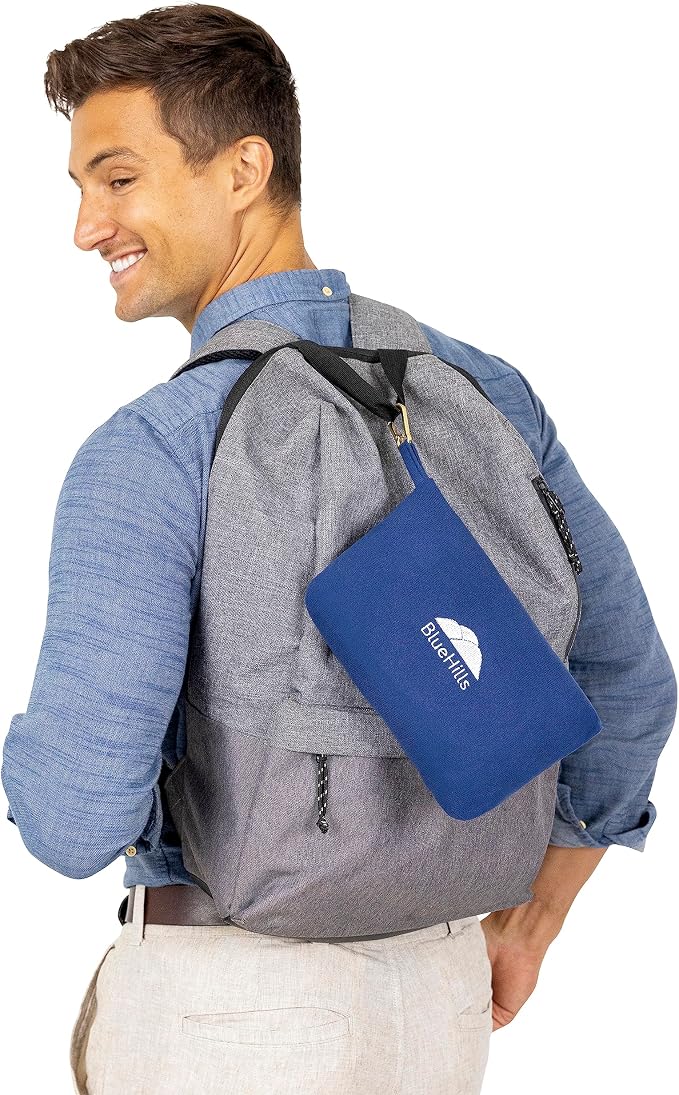BlueHills Travel Blanket Pillow Compact Lightweight Pocket Size Airplane - Image 8