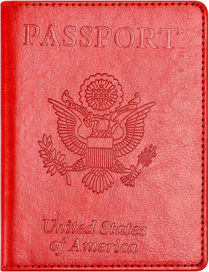 Eoehro Passport and Vaccine Card Holder Combo, Faux Leather, Lightweight by welcometoEoehro