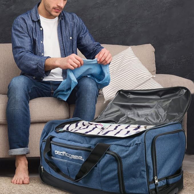 Pacific Gear Rolling Duffel Wheels, 30-inch Luggage, Hockey Bag, Heavy Duty - Image 3