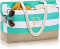 YOOLIFE Large Initial Beach Bag Waterproof Tote Zipper Bag Personalized Gifts by YOOLIFE