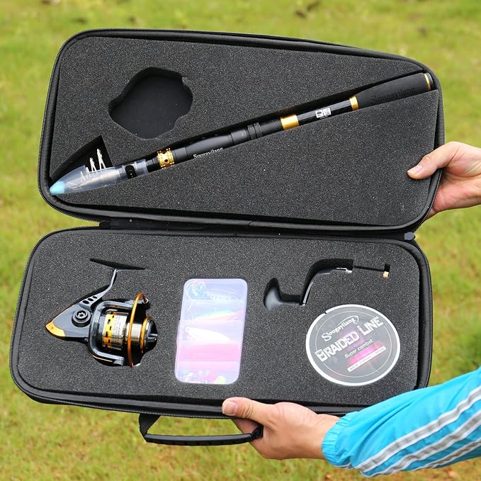 Sougayilang Fishing Rod Reel Combos Carbon Fiber Telescopic Fishing pole - Image 9