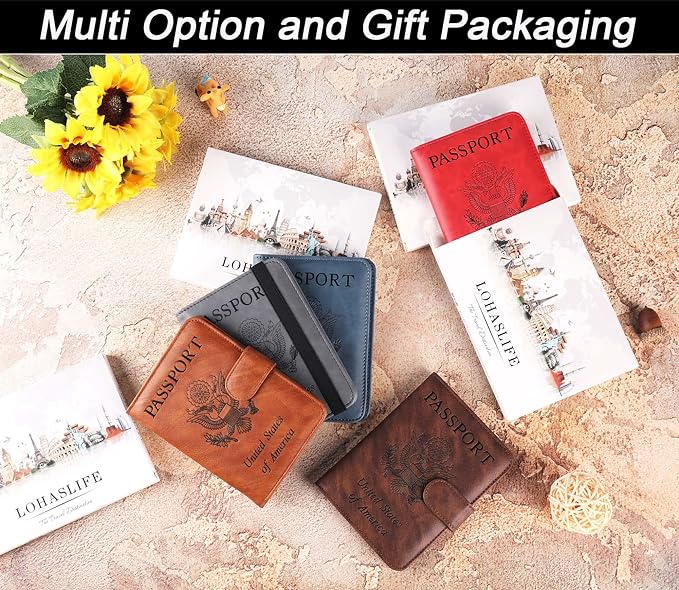 Airtag Passport Holder Cover Wallet Travel Essentials Leather Rfid Blocking - Image 7