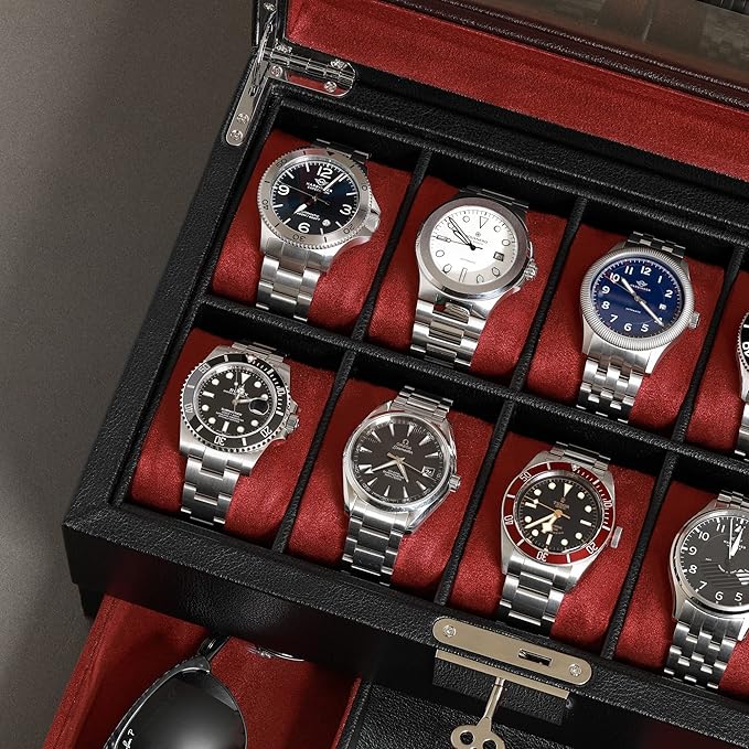 ROTHWELL 10-Slot Watch Box in Leather - Image 7