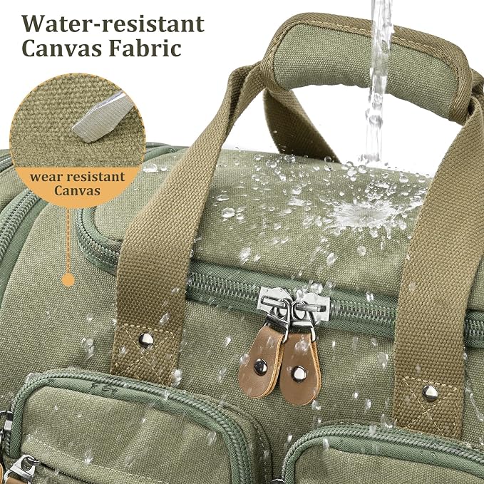 Gonex Canvas Duffle Bag for Travel, Expandable Water Resistant 50L Carry on - Image 2
