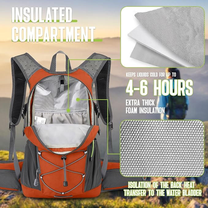 N NEVO RHINO Hydration Backpack, 18L Multipurpose Hiking Backpack - Image 2