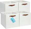 OrganiHaus 13x13 Cube Fabric Storage Bins Set of 4, Fabric Storage Cubes w/ by OrganiHaus