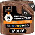 Multipurpose Protective Cover Brown Poly Tarp 6' x 8' by XposeSafety