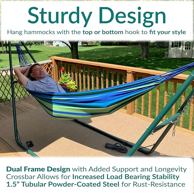 Sunnydaze Universal Double Hammock Stand Only - Image 3