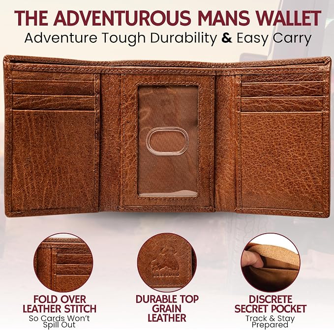 BULL GUARD Leather Trifold Wallets - Image 2