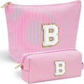 YOOLIFE Initial Cute Pink Makeup Bag Pouch Gift by YOOLIFE