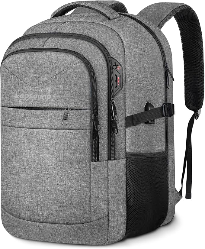 Lapsouno Business Laptop Backpack, Travel Backpack, 15.6 Inch Carry on Backpack by Lapsouno
