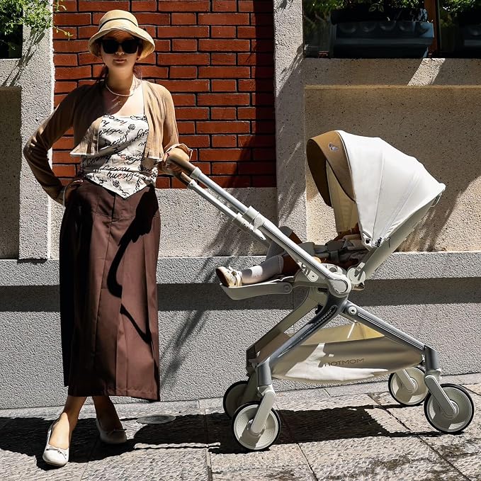 Hot Mom Baby Lightweight Stroller, Intelligent Seat Reversing，Double Brake and - Image 4