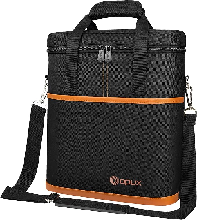 OPUX 3 Bottle Wine Carrier Tote, Insulated Leakproof Wine Cooler Bag, Wine by OPUX