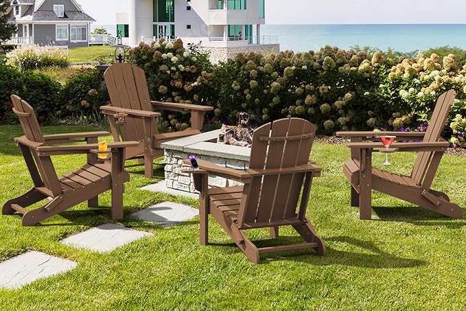 SERWALL Adirondack Chair with Cup Holders - Image 9