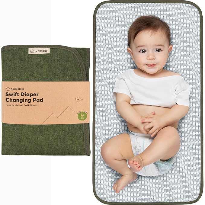 KeaBabies Portable Diaper Changing Pad, Easy Wipe Clean by KeaBabies