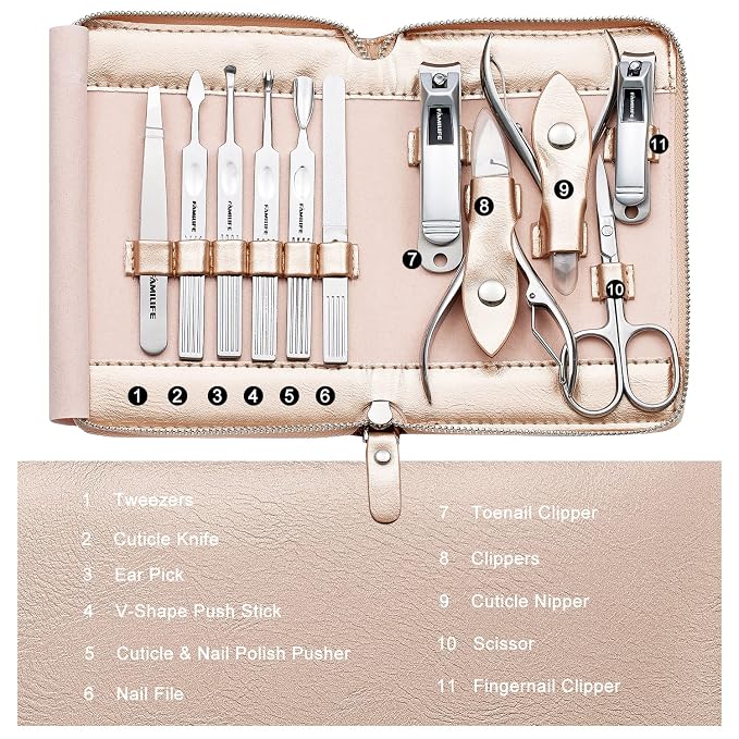 FAMILIFE Gifts for Women, Manicure Set Professional Manicure Kit 11 in 1 Nail - Image 6