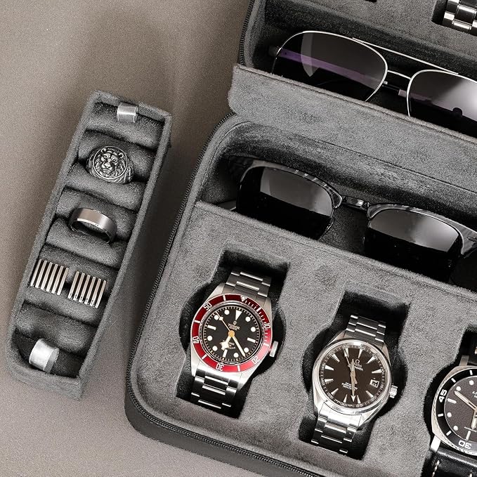 ROTHWELL 8 Watch Travel Case Storage Organizer - Image 4