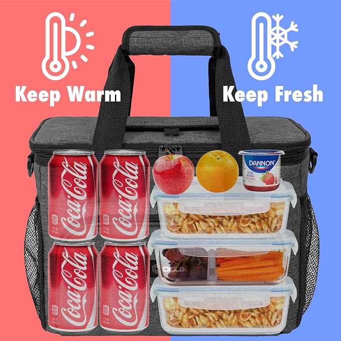OPUX Soft Cooler Bag, Insulated Collapsible Lunch Cooler Tote - Image 3